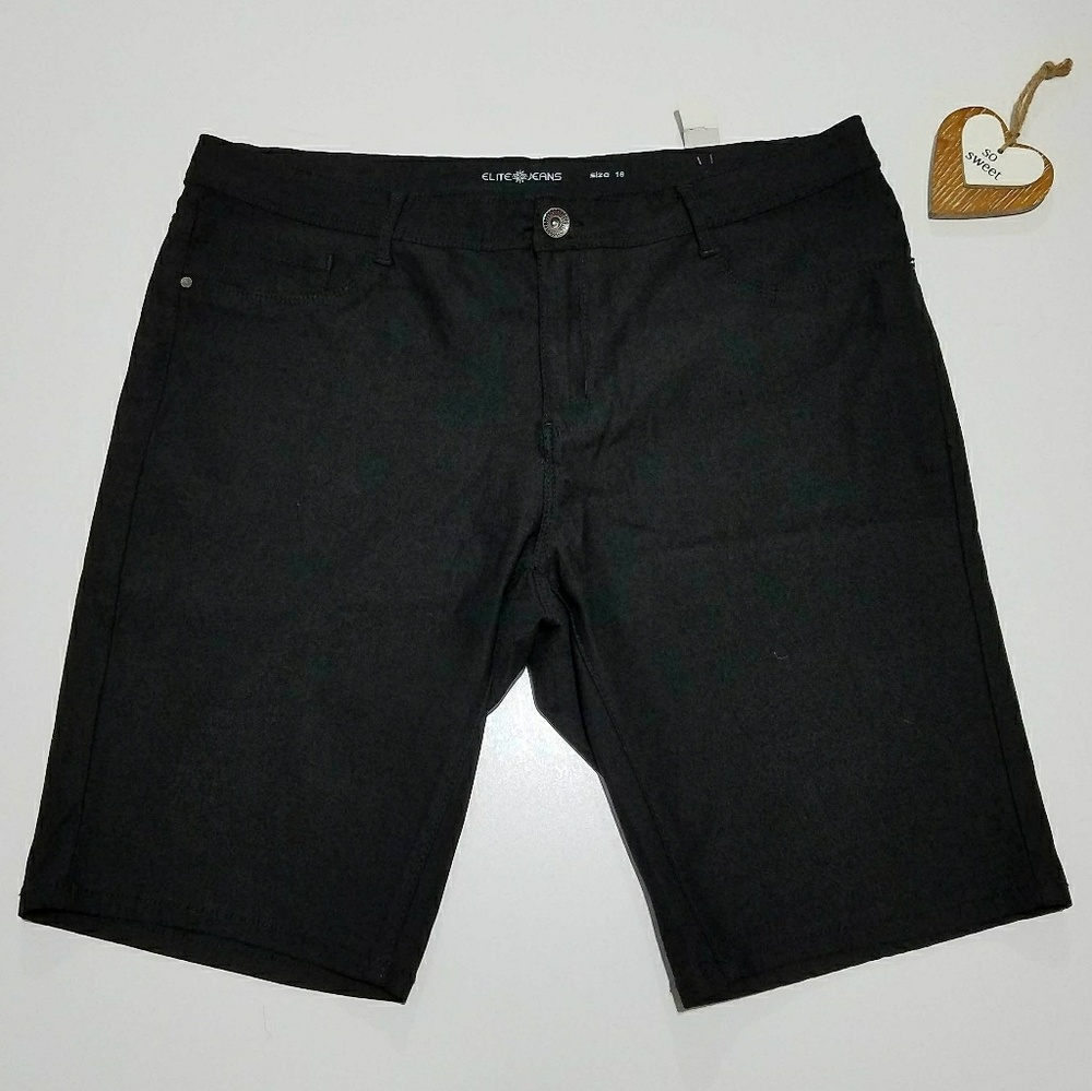 High rise plus size bermuda shorts